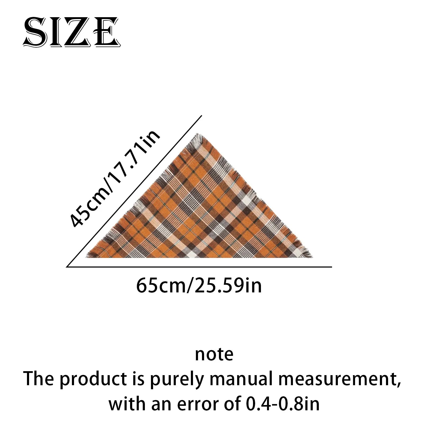 Plaid tassel dog bandana and pet triangular scarf, stylish pet apparel for dogs and cats, in a colorful plaid pattern.