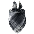 Plaid tassel dog bandana and triangular pet scarf featuring a stylish design for dogs and cats, suitable for pet apparel.