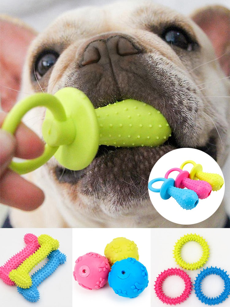 Red indestructible dog chew toy for small dogs, durable and suitable for aggressive chewers, from AliExpress dog toy collection