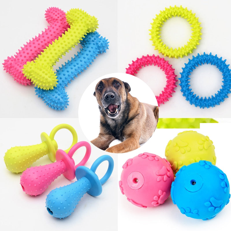 Red indestructible dog chew toy for small dogs, durable and tough, designed for aggressive chewers, from AliExpress.