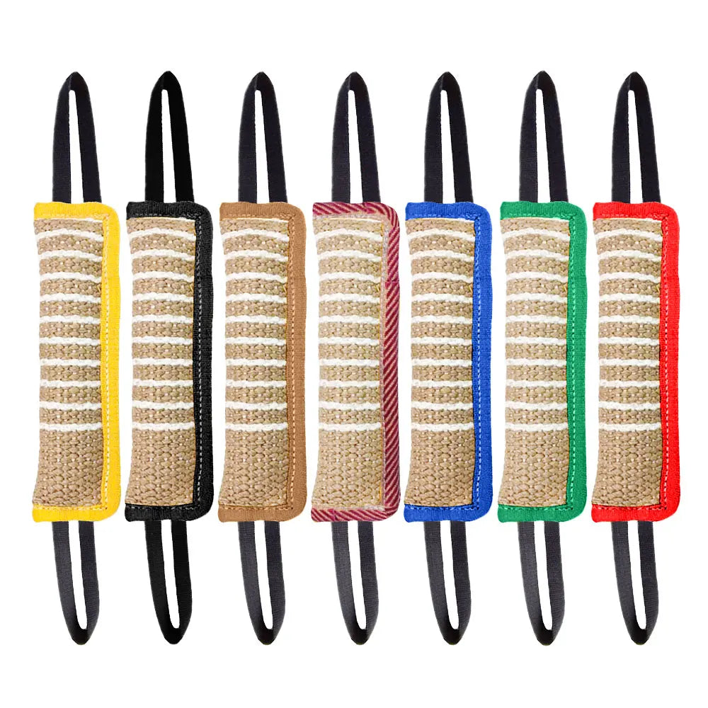 Green Jaoseko dog bite rods for training and teeth grinding, durable dog toy stick for dogs to chew and exercise.
