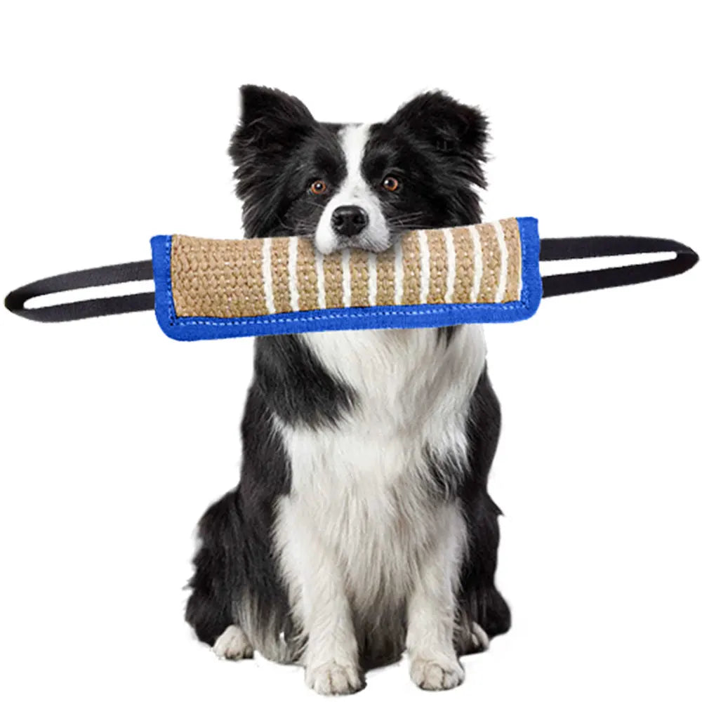 Green Jaoseko dog bite rod toy for training and teeth grinding, made of durable material, designed for dog play and dental health.