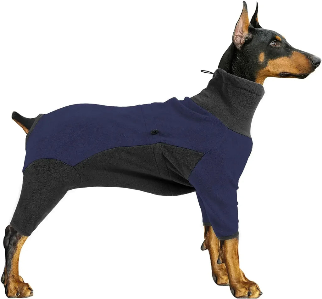 Pink and gray fleece dog winter coat from AliExpress, warm pet sweater with a cozy design for cold weather.