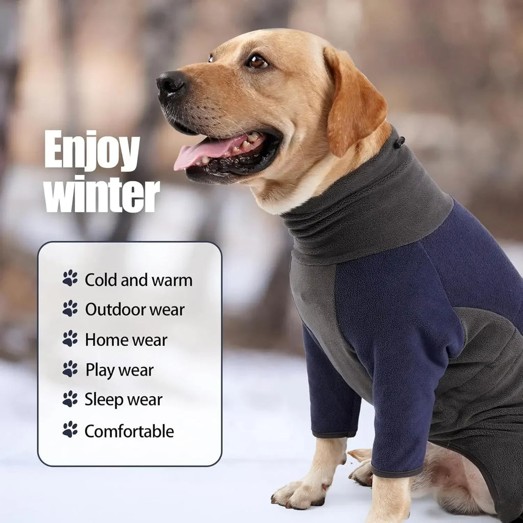 Pink and gray fleece dog winter coat by AliExpress, warm pet sweater with cozy fleece fabric for cold weather.
