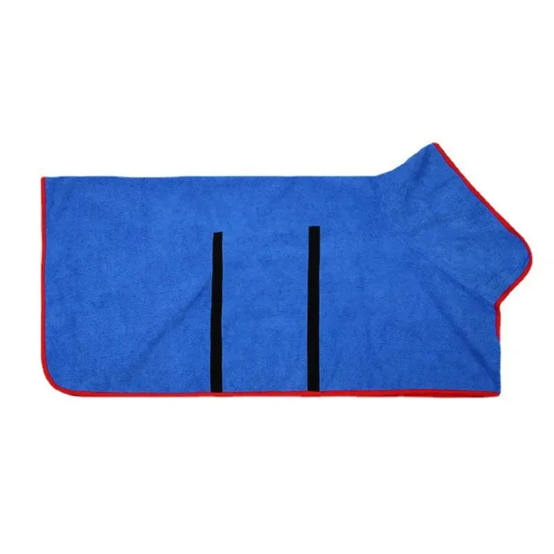 Gray dog bathrobe and towel from AliExpress, quick-drying, absorbent pet grooming towel for drying and grooming dogs.