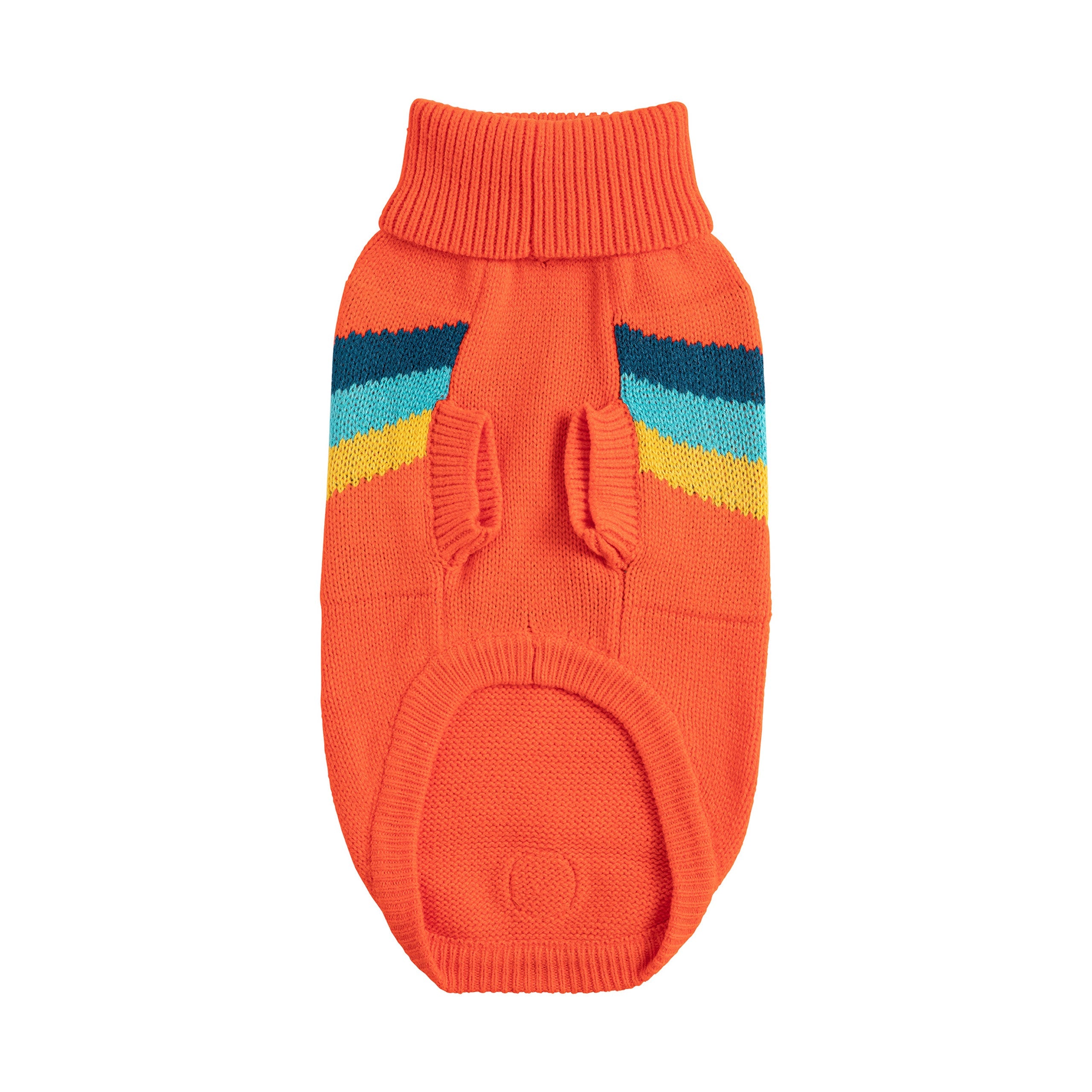 Orange Alpine Sweater for pets by Beige Antigone, cozy pet apparel with a bright, warm appearance for small dogs or cats.
