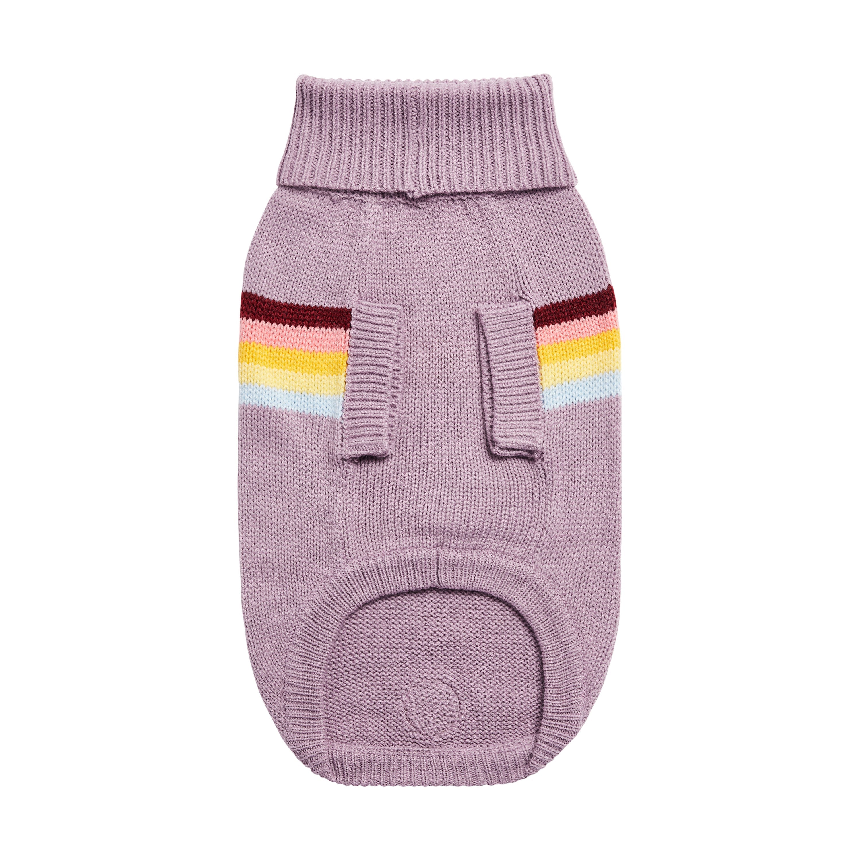 Lavender retro pet sweater by Beige Antigone, cozy beige sweater designed for small dogs, featuring classic retro style.