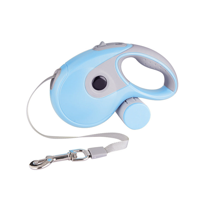 Blue Brandywines Time automatic retractable leash for household pets, 5 meters, standard leash for dogs and cats.