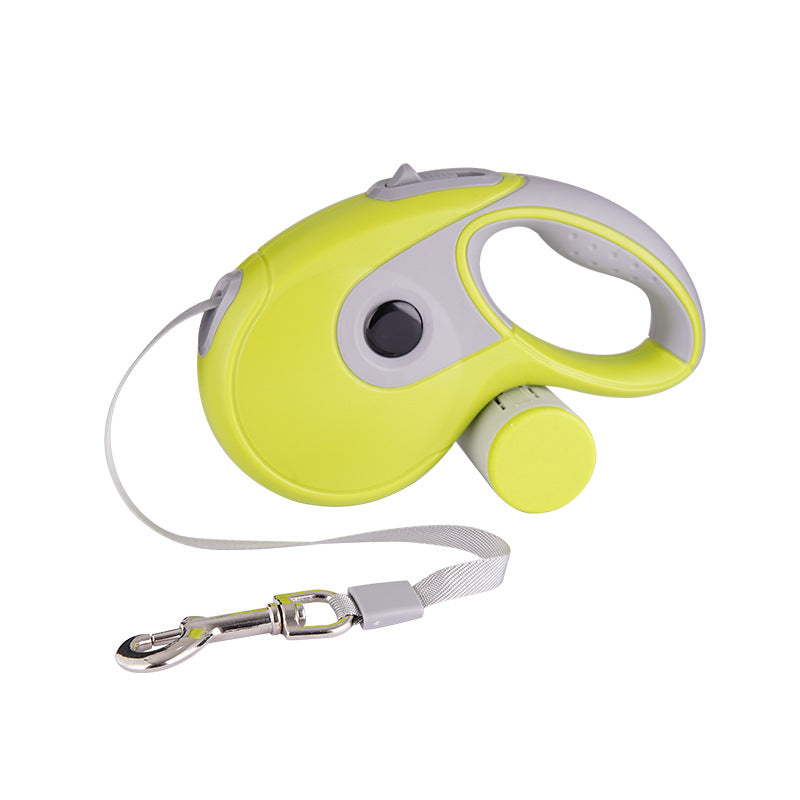 Blue Brandywines Time automatic retractable leash for household pets, 5 meters, with a standard leash design.