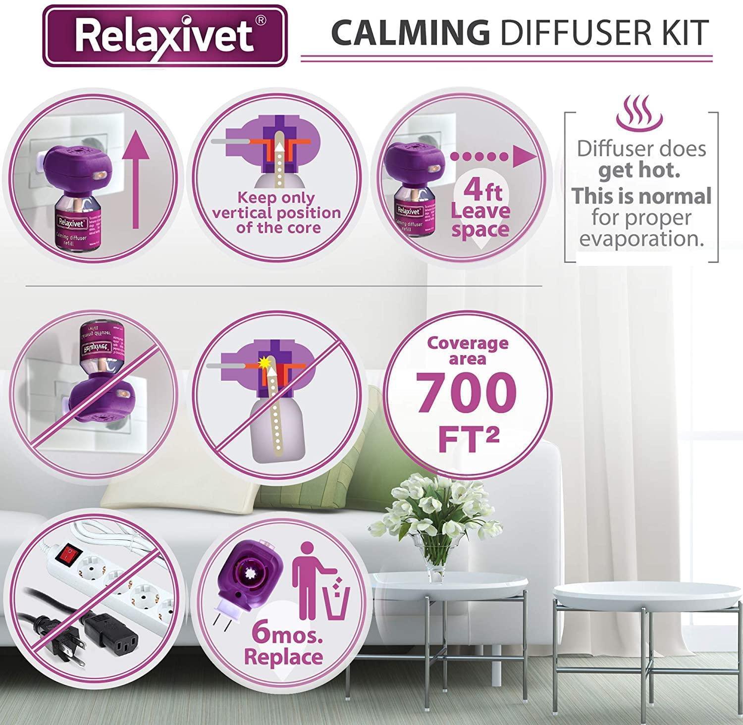 Brandywines Time cat calming diffuser plug-in for anti-anxiety relief with feline calming pheromones, 2-pack for pet supplies.