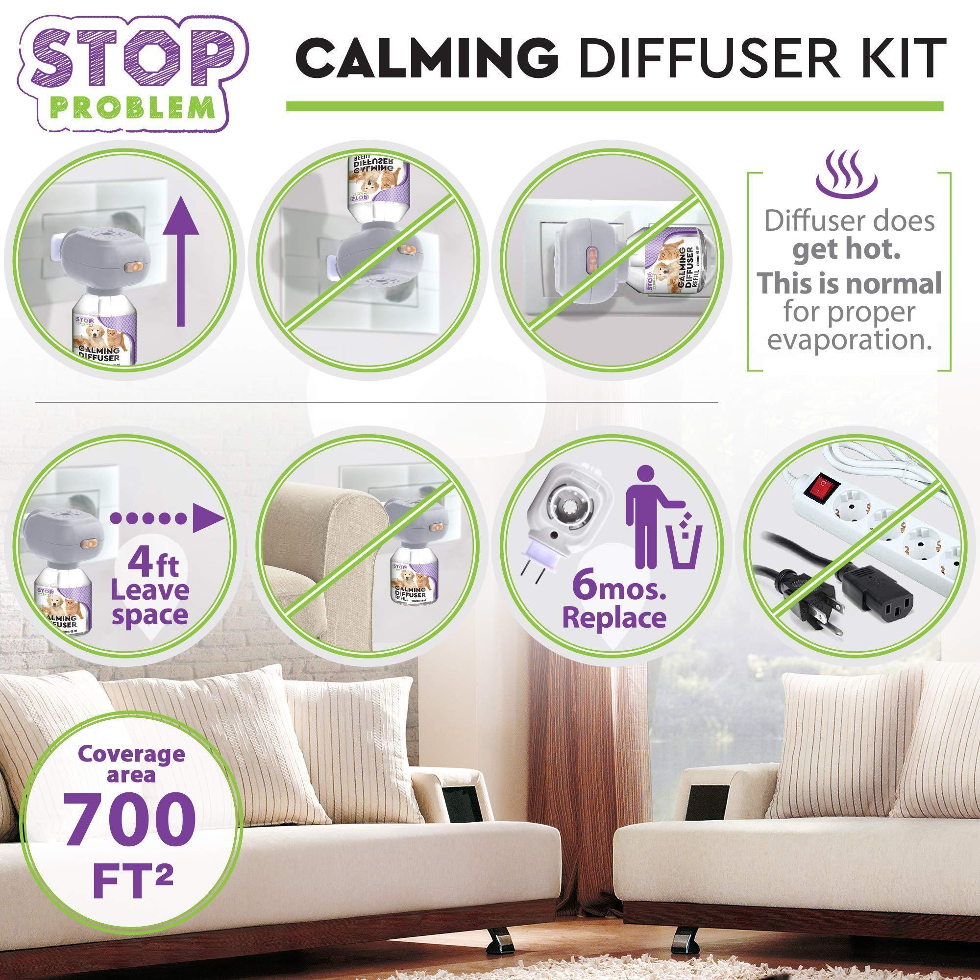Brandywines Time cat calming diffuser releasing feline pheromones for anxiety relief, plug-in stress relief device for pets.