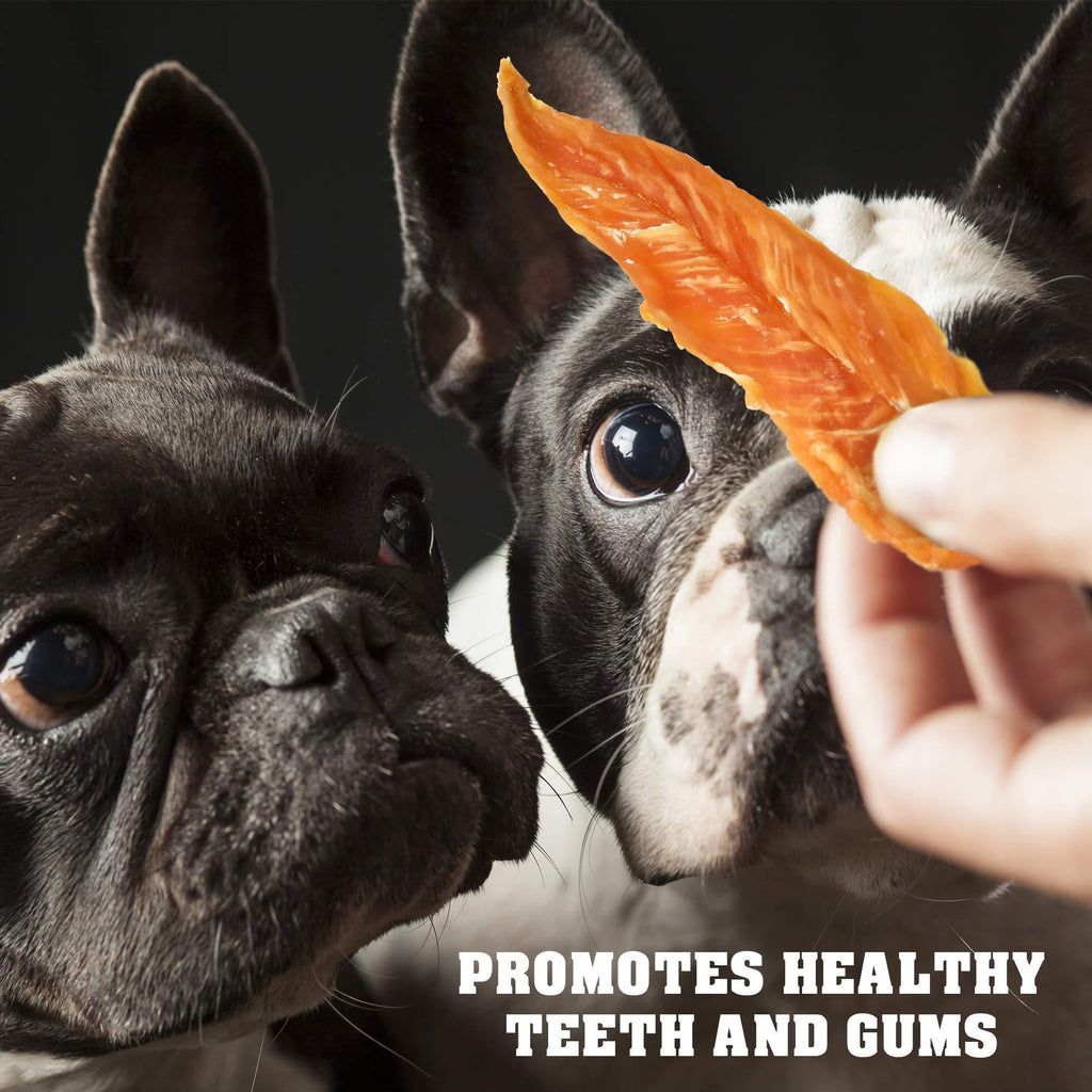 Brandywines Time chicken jerky dog treats, 1.5 lb, grain-free, organic, human-grade pet snacks in a resealable bag.