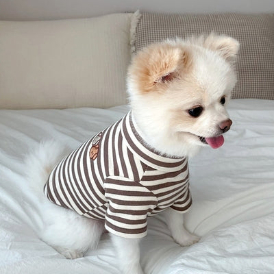 Lightweight summer pet apparel for small dogs by Brandywines Time, brown fabric with a comfortable fit for warm weather.