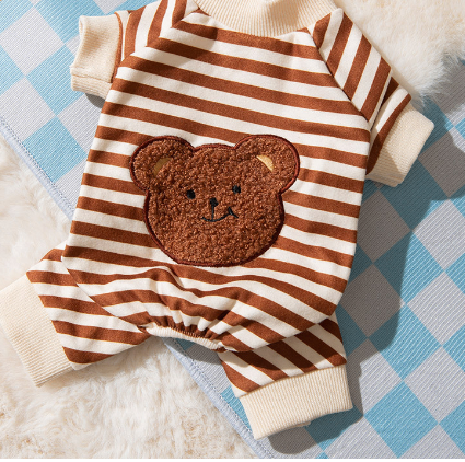 Brandywines Time lightweight summer pet apparel for small dogs, shown in brown, designed for comfort and breathability.
