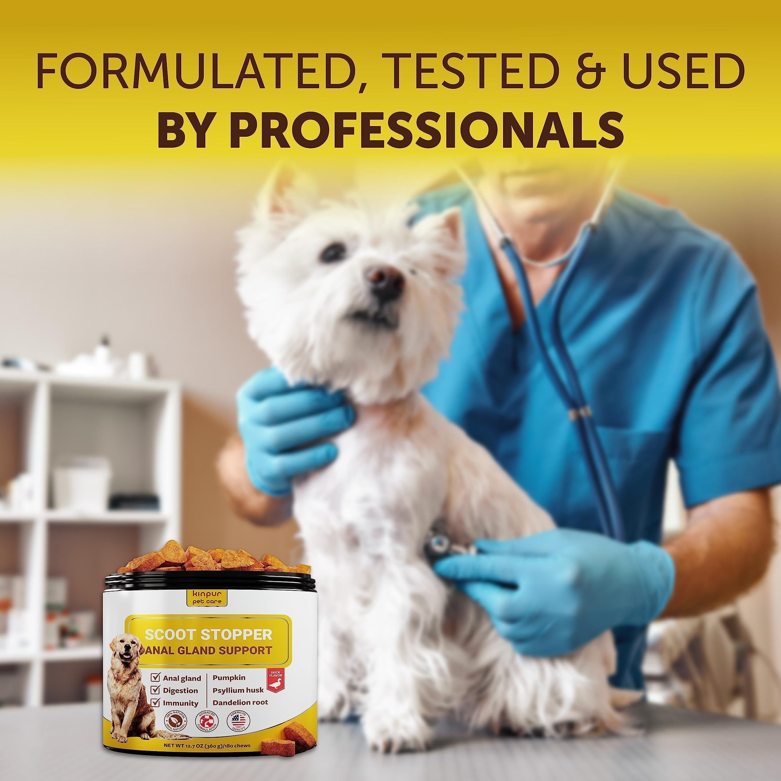 Brandywines Time dog anal gland chews for scooting relief, soft fiber chews supporting digestion and anal gland health in dogs.