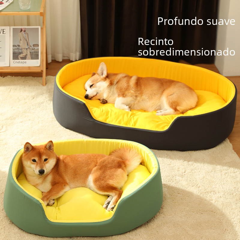 Green washable dog bed cover by Brandywines Time, designed for universal pet beds with removable, easy-to-clean cover.