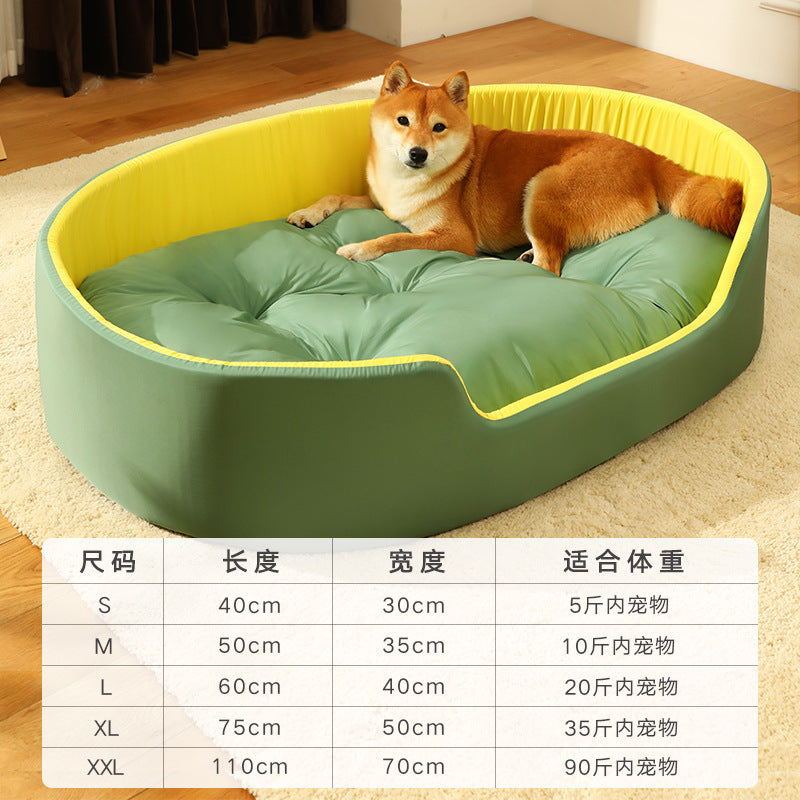 Green washable dog bed cover by Brandywines Time, designed for universal pet beds with a removable, easy-to-clean cover.