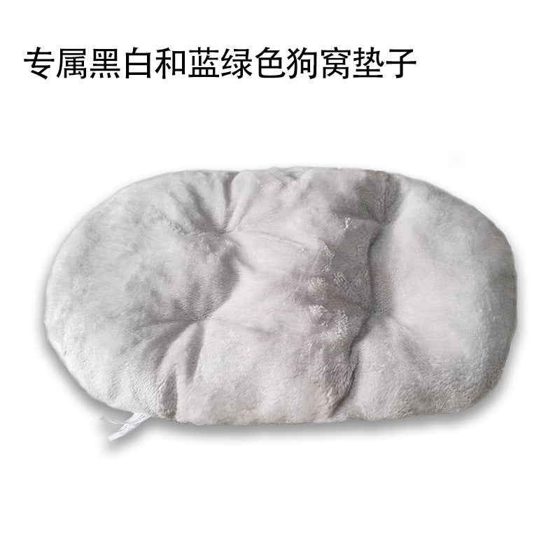 Green washable dog bed cover by Brandywines Time, featuring a removable, easy-to-clean pet bed cover on a universal pet bed.