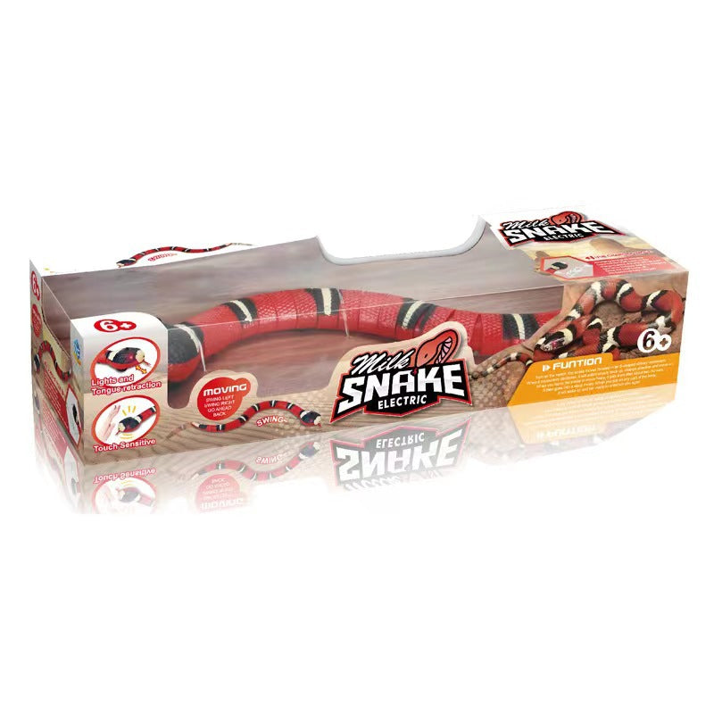 Brandywines Time interactive USB rechargeable snake cat toy showing a small, flexible snake toy for cats in a playful position.