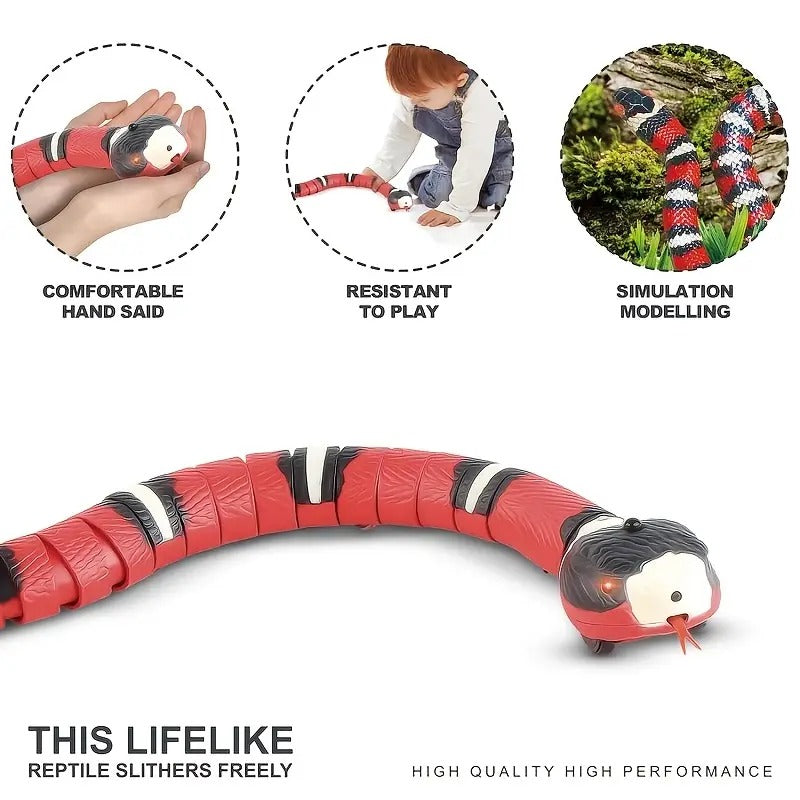 Brandywines Time USB rechargeable interactive snake cat toy with flexible design for endless fun and engagement for cats.