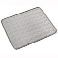 Gray pet summer sofa mat for cats and dogs, CJDropshipping pet bed, soft and comfortable resting spot for pets.