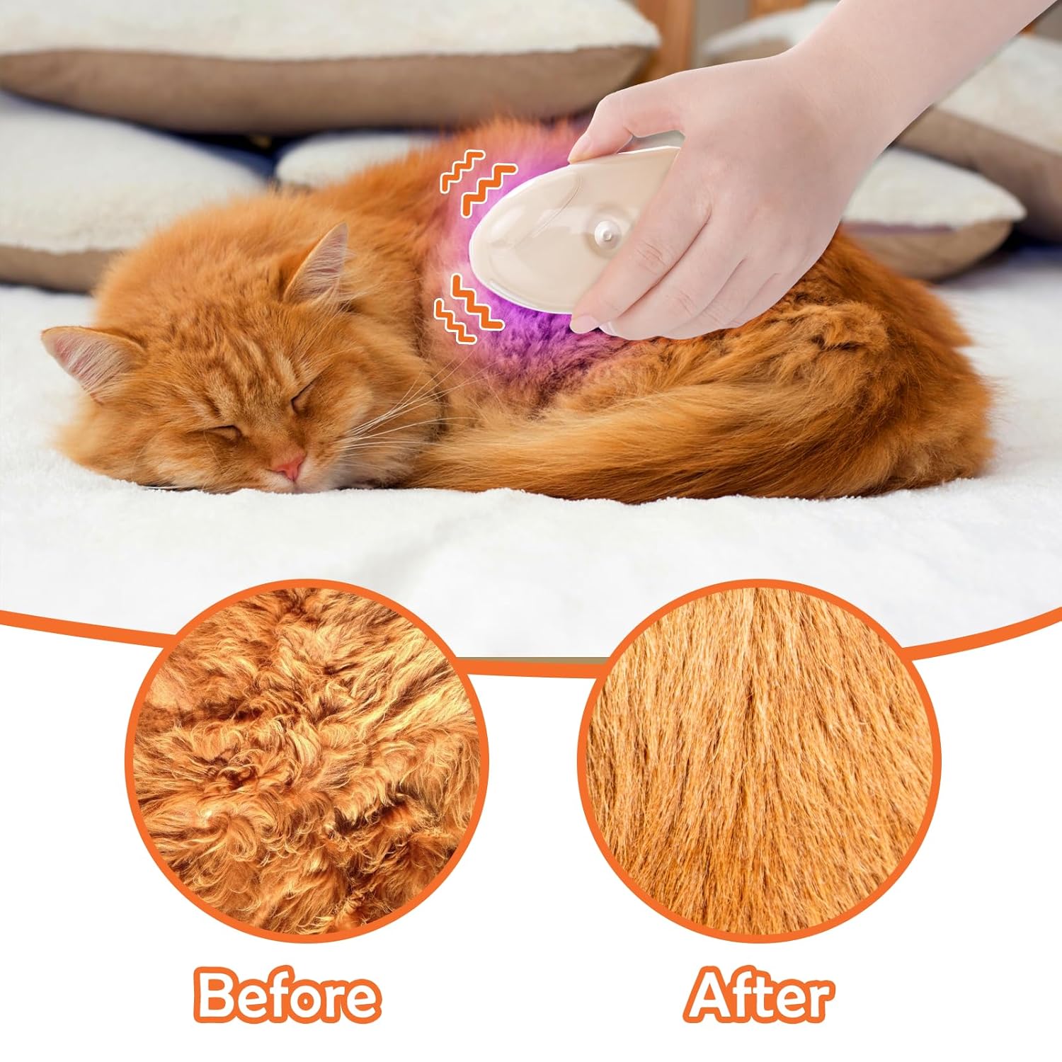 Cat Steam Brush Upgraded 4 In1 Steamy Cat Brush For Shedding Cat Brush Steamer For Massage Multifunctional Cat Hair Grooming Brush Pet Hair Removal Tool With Ringworm Detector For Cats Dogs