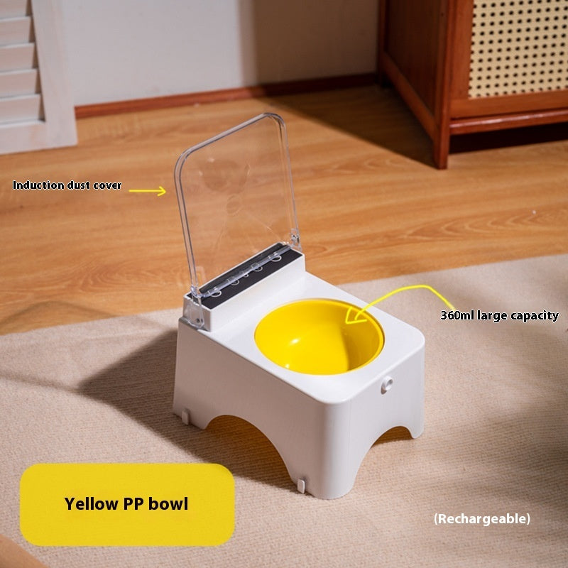 Pet Cat Bowl Feeder Automatic Lid-opening