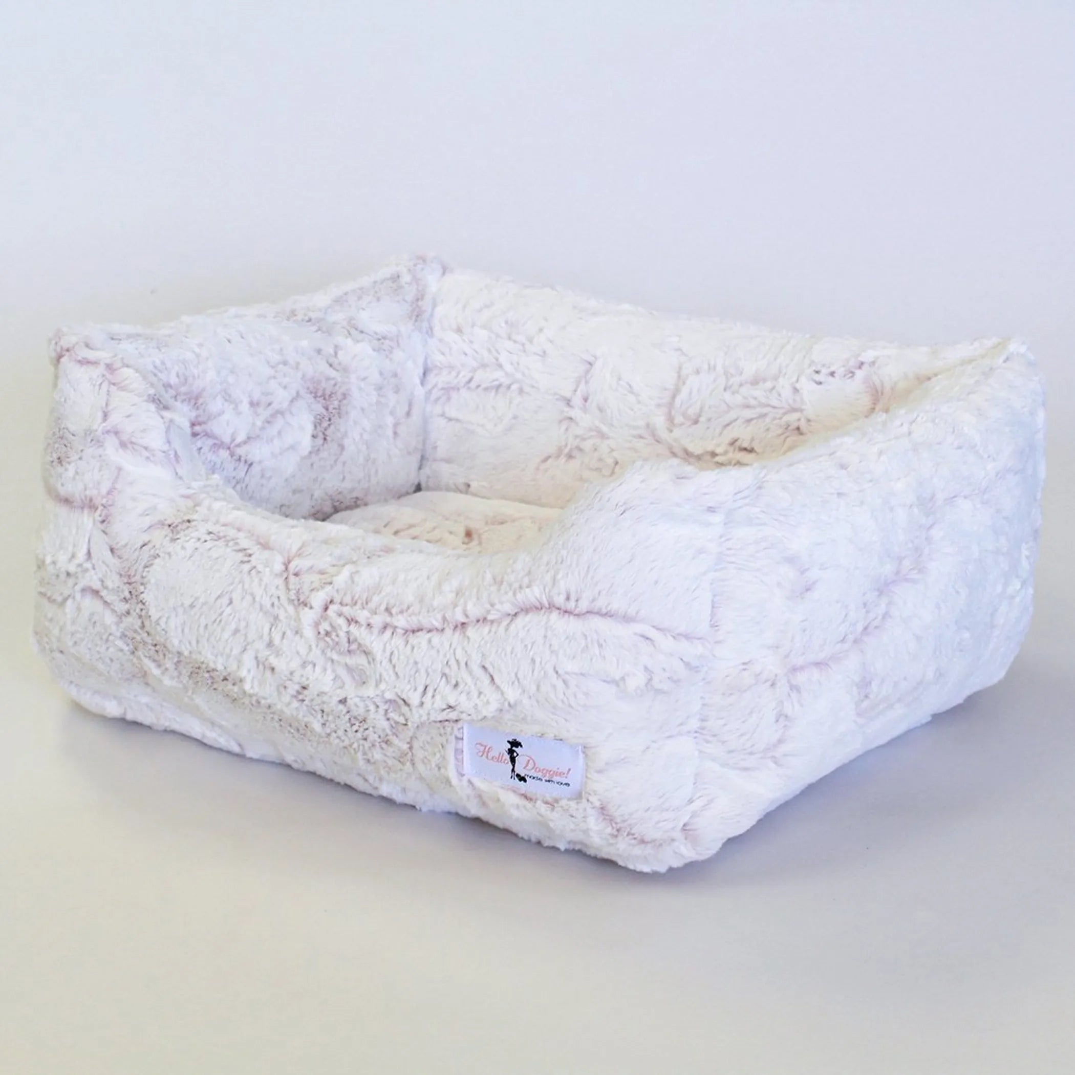Large luxury soft dog bed from Hello Doggie Inc.'s Whisper Collection, featuring plush fabric and cozy design for ultimate comfort.