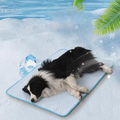 Lilac Milo pet cooling mat made of breathable ice silk, designed for dogs and cats to stay cool and comfortable.