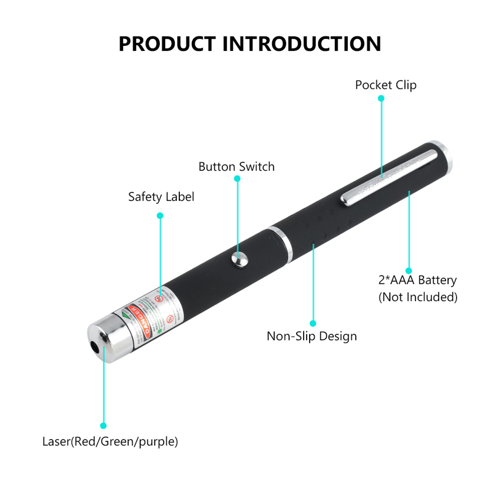 Puce Gaia 3-pack laser pointer pens in green, blue, and red with visible beams, ideal as cat toys for playful pets.