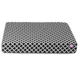 Large black Bamboo orthopedic memory foam pet bed by Rose Chloe with plush cushioning for pets' comfort.