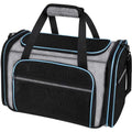 Teal Simba pet backpack carrier for cats and small dogs, breathable mesh sides and adjustable straps for comfortable travel.