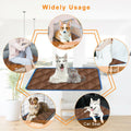 Yellow Pandora self-heating thermal pet bed for dogs and cats, soft mattress with cozy, insulated fabric for warmth and comfort.