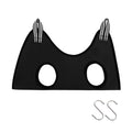 Yellow Pandora cat grooming restraint bag with hammock, black, adjustable, for safe grooming of cats weighing 10-20kg.