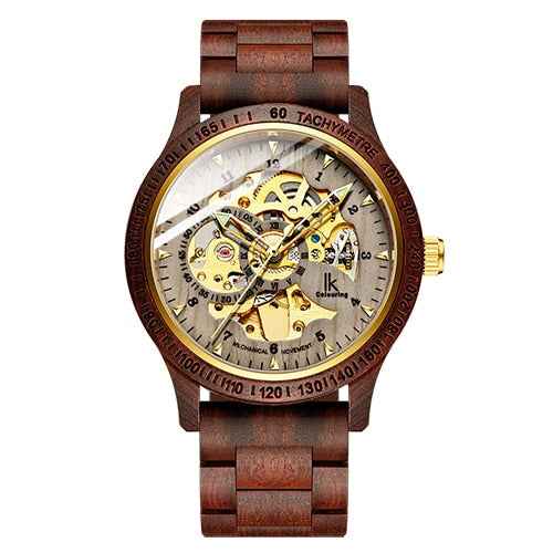 Classic Wooden Mechanical Watch for Men